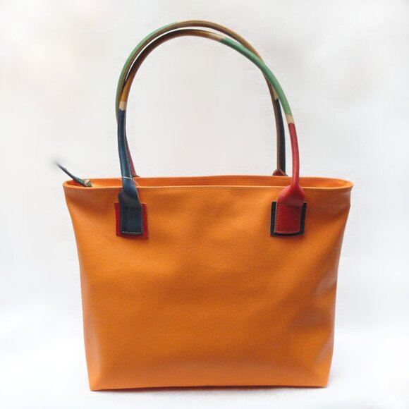 Astore Italian Tote - Floral Orange - Picture 2 of 4